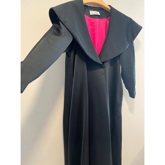 Victor Costa Hot Pink Strapless Satin Evening Gown & Matching Overcoat 12 SG - Picture 11 of 15